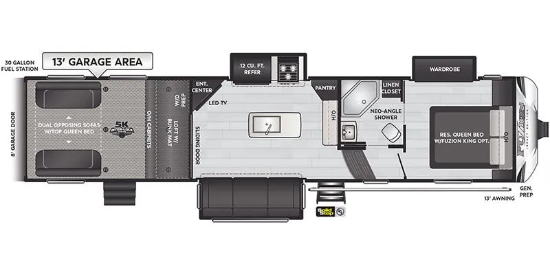 Keystone Fuzion Impact 343 floor plan