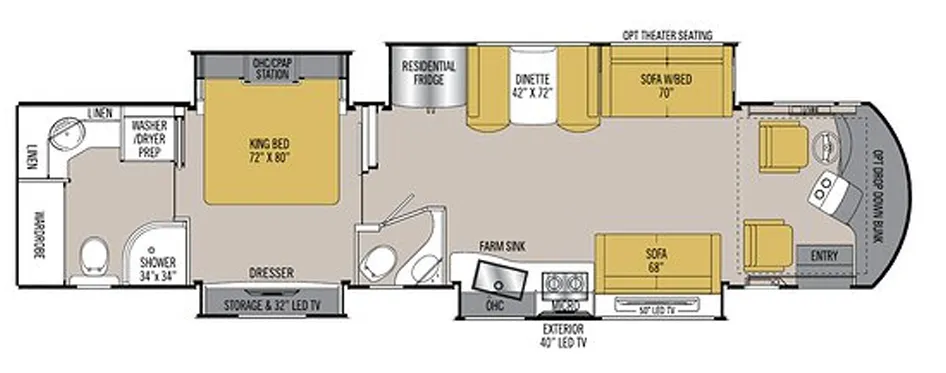 Coachmen Sportscoach RD 404RB floor plan