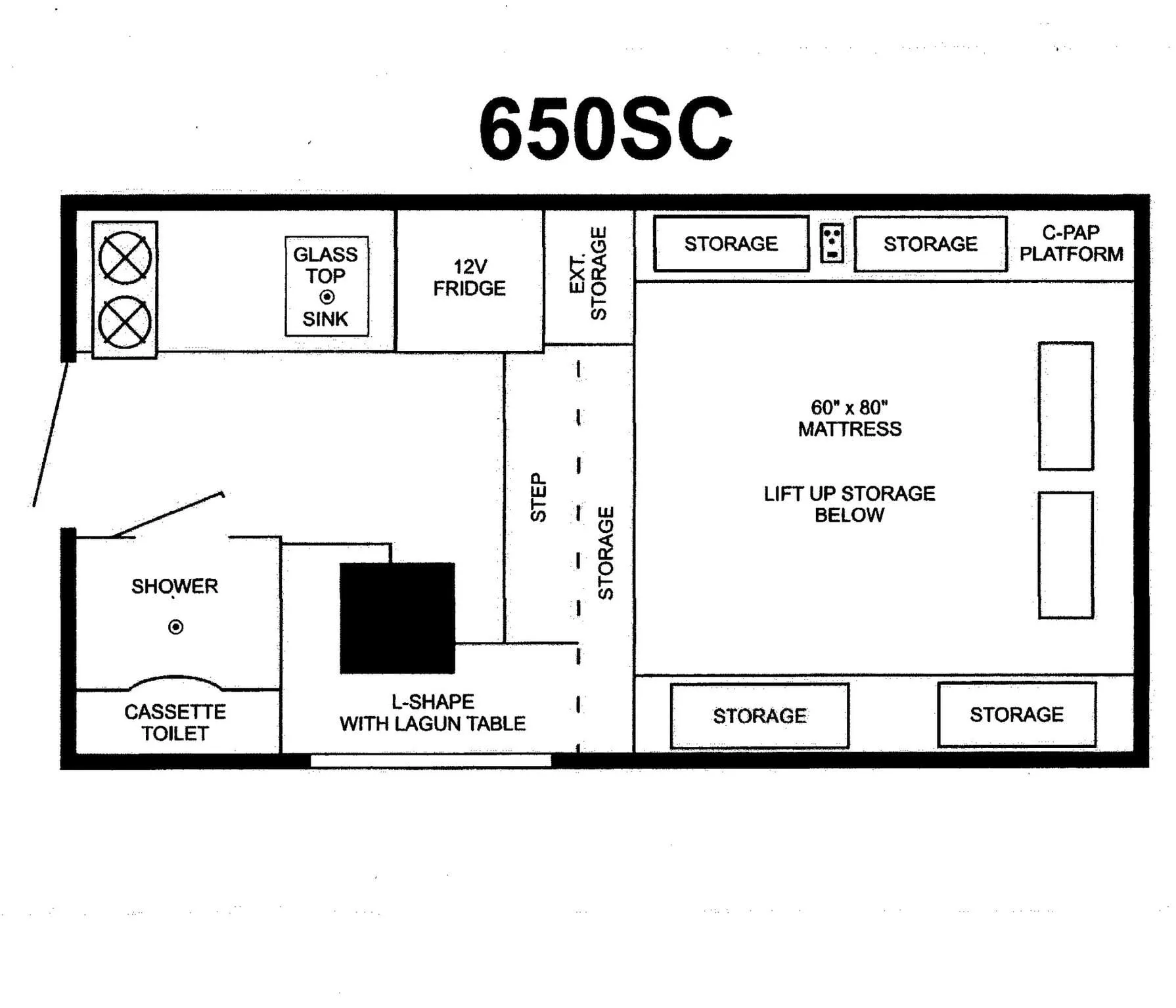 Northstar 650SC BASE floor plan