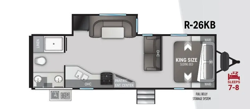 Cruiser RV Radiance 26KB floor plan