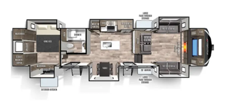 Forest River Cardinal Limited 379FLLE floor plan