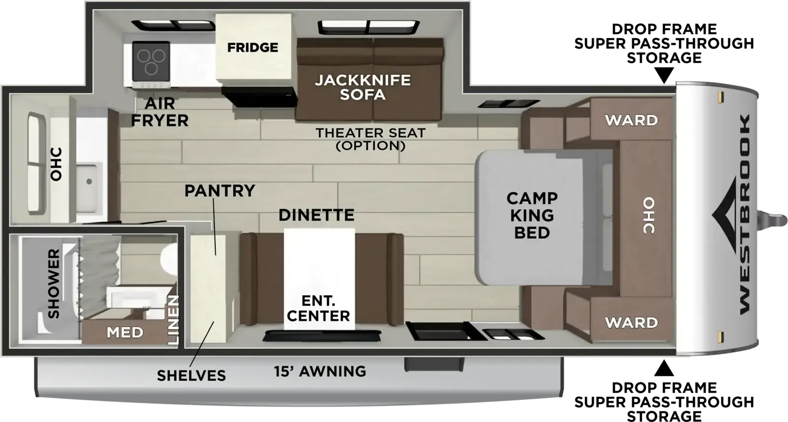 Forest River Westbrook 21MLXC floor plan