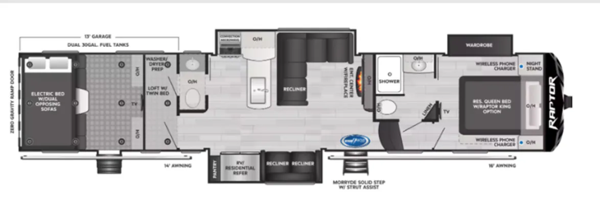 Keystone Raptor 413 floor plan