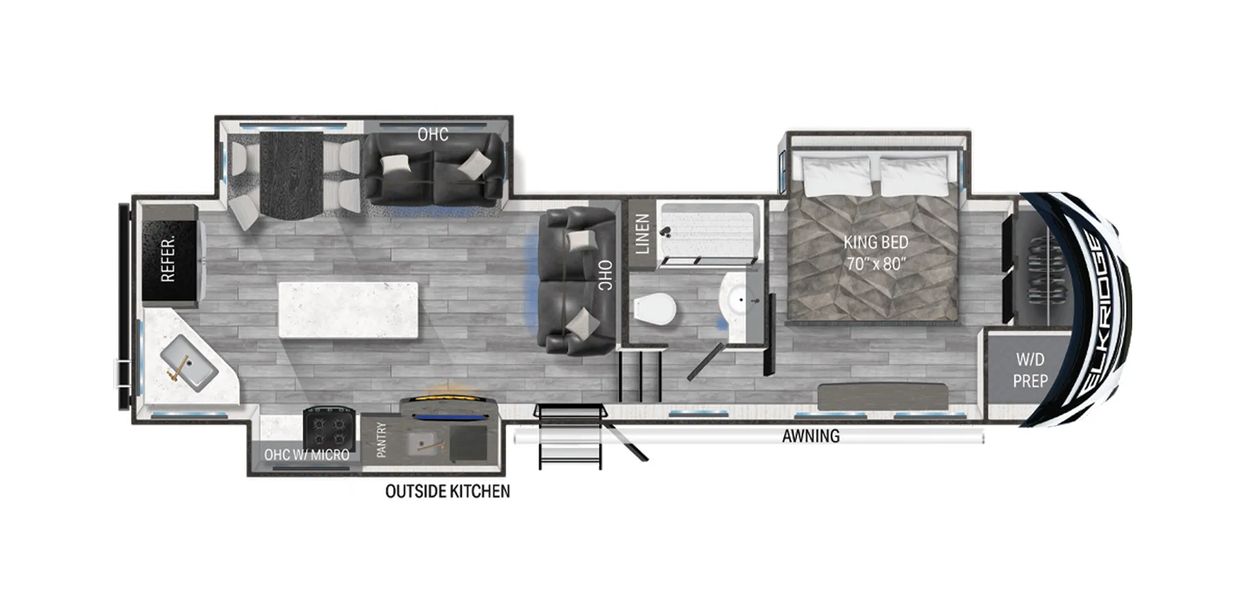 Heartland ElkRidge 32RK floor plan