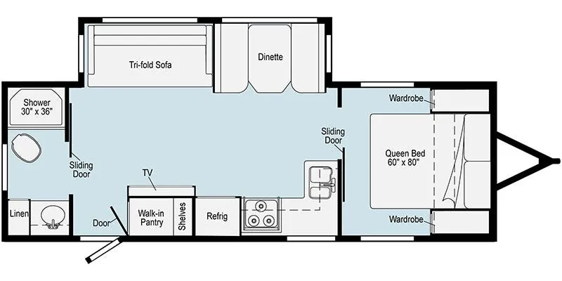 Winnebago Minnie 2701RBS floor plan