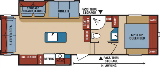K-Z Durango 1500 D270RLD floor plan