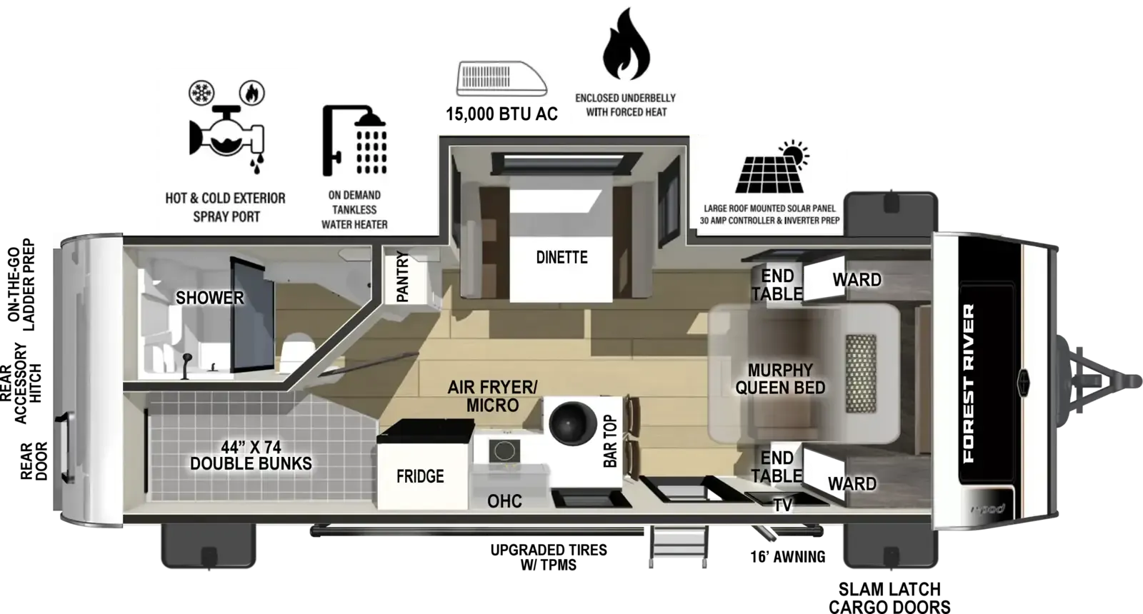 Forest River R-Pod RP-203 floor plan