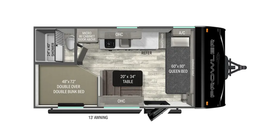 2027 Heartland Prowler 1700DB - Floor plan