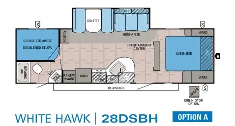 2016 Jayco White Hawk 28DSBH - Floor plan