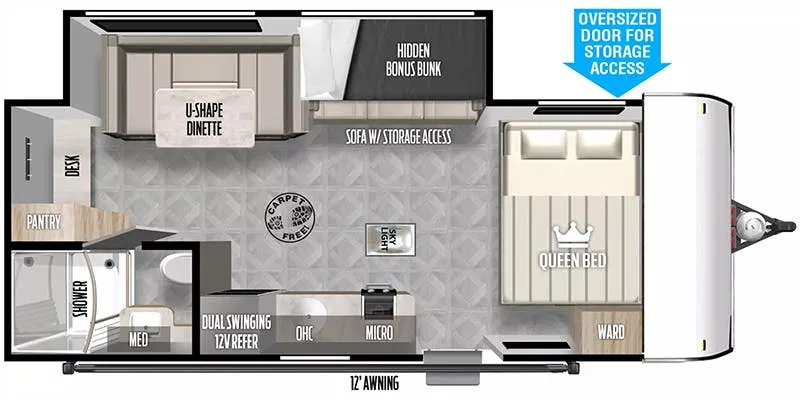 2023 Forest River Salem 170SS - Floor plan