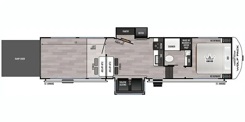Forest River Cherokee Wolf Pack Limited 290PACK13 floor plan