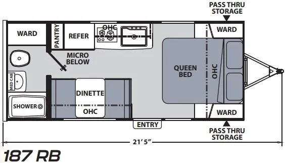 Coachmen Apex Nano 187RB floor plan