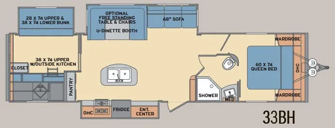 Shasta Revere 33BH floor plan