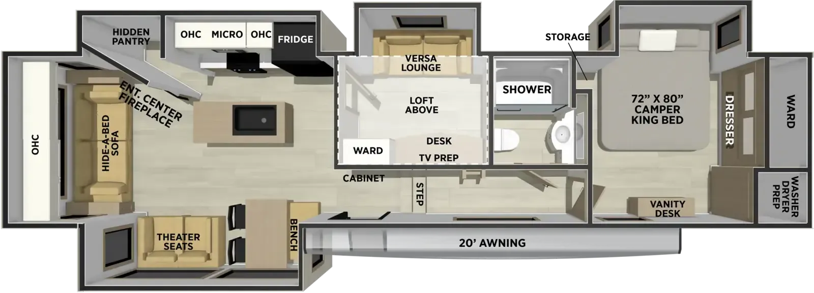 Forest River Sandpiper 4003MB floor plan