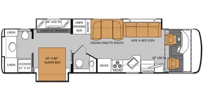 2015 Thor Motor Coach PALAZZO 36.1 Class A Diesel - Floor plan