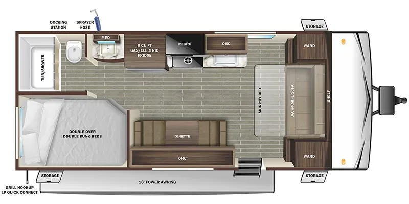 2024 Starcraft Autumn Ridge 20MB - Floor plan