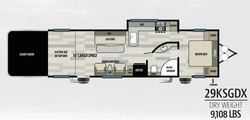 Forest River Shockwave 29KSGDX floor plan