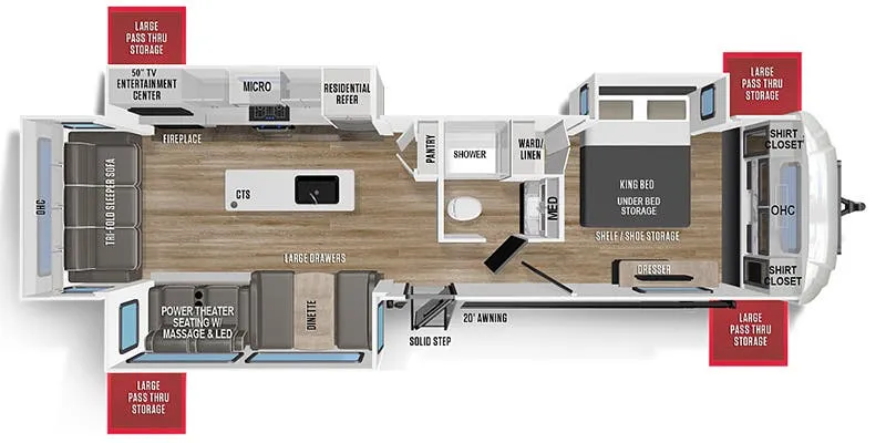 Forest River Wildcat 323TSX floor plan