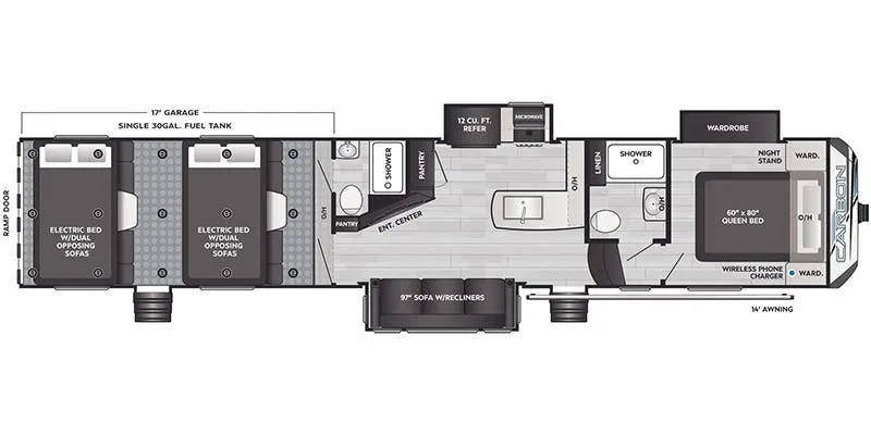 Keystone Carbon 398 floor plan