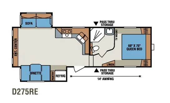 K-Z Durango 1500 D275RE floor plan