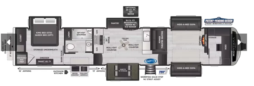 2023 Keystone Montana 3941FO - Floor plan