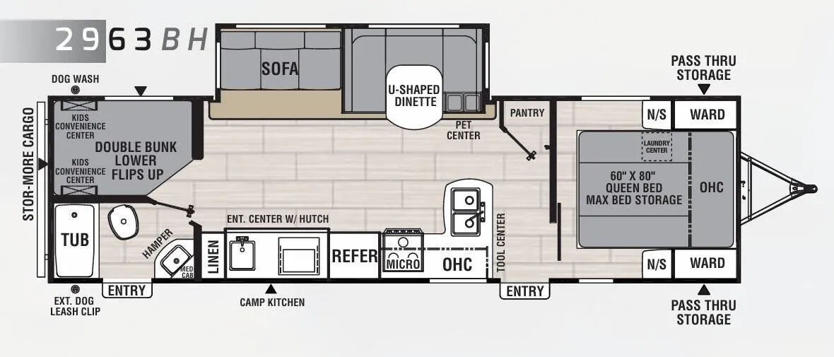 Coachmen Northern Spirit 2963BH floor plan