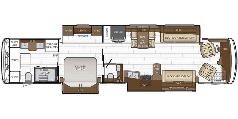 Newmar Dutch Star 4369 floor plan