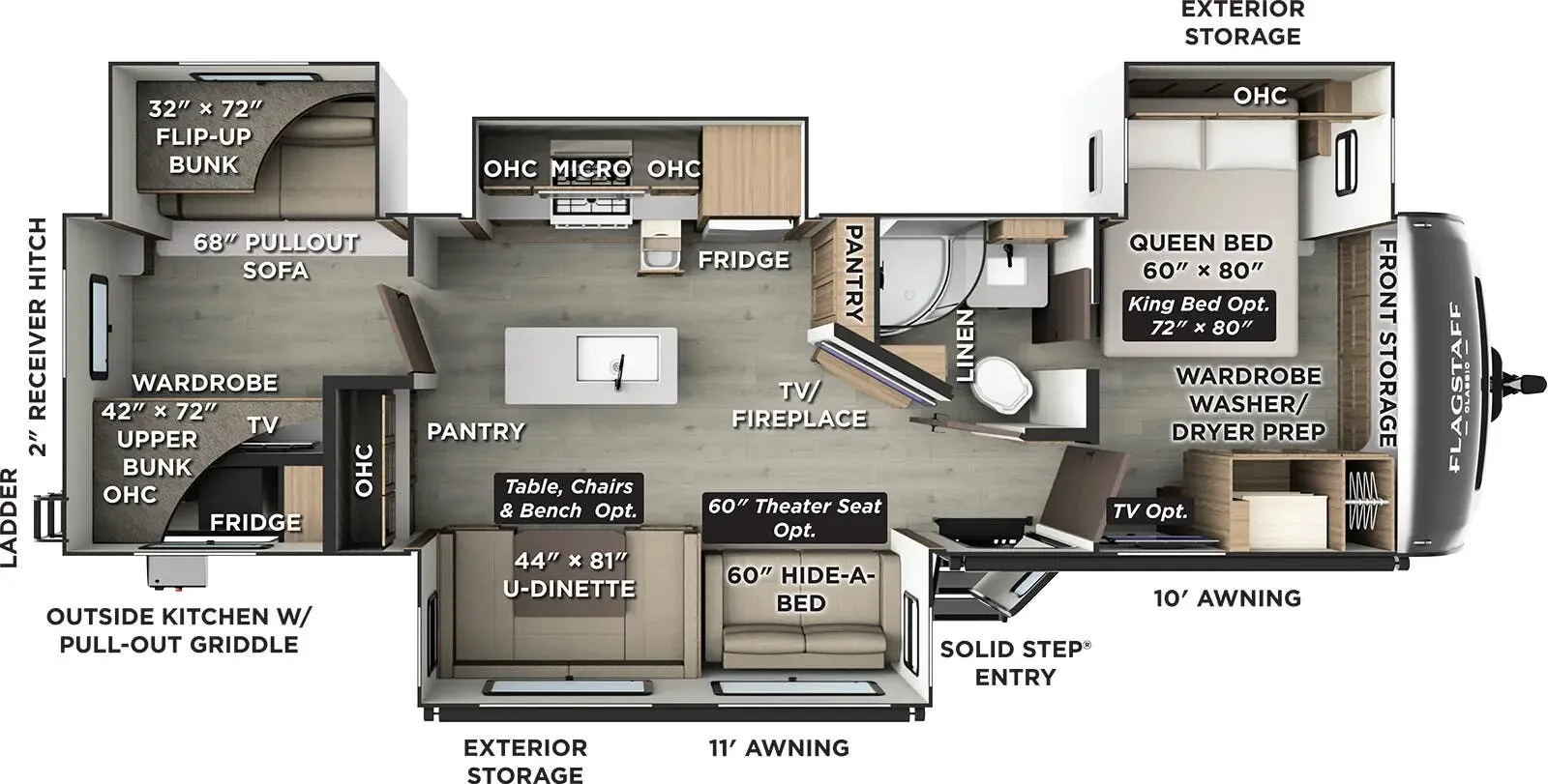2026 Forest River Flagstaff Classic 832BWS - Floor plan