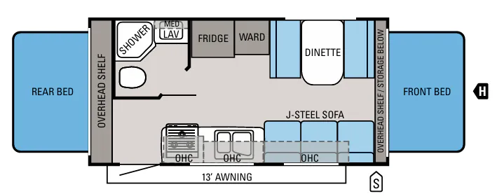 Jayco Jay Feather Select X19H floor plan