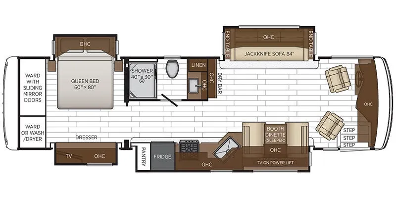 Newmar Northern Star 3418 floor plan
