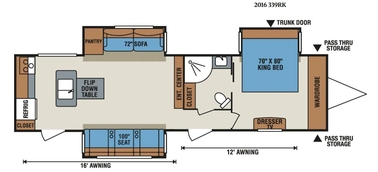 K-Z Spree 339RK floor plan