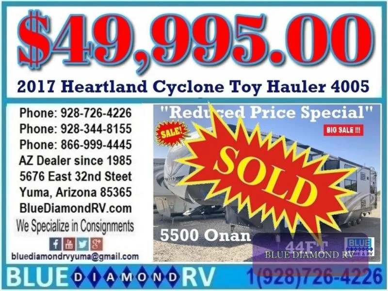2017 Heartland Cyclone Used    4005 - Main photo