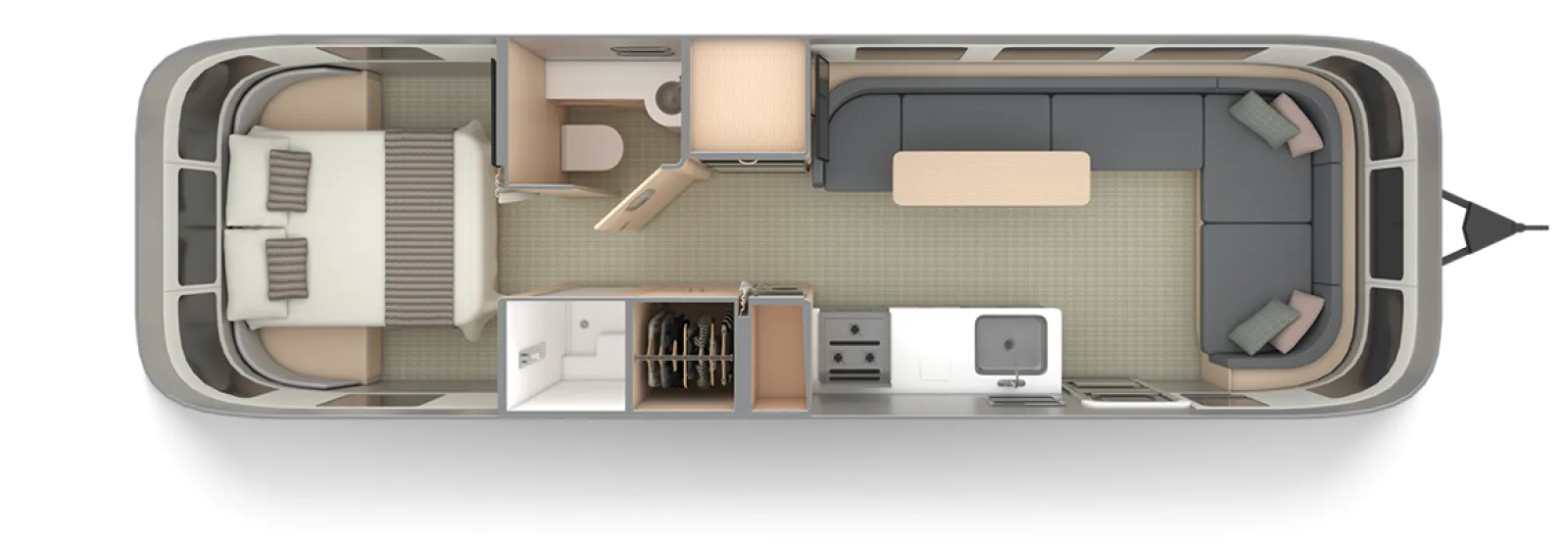 2026 Airstream Globetrotter 30RB - Floor plan