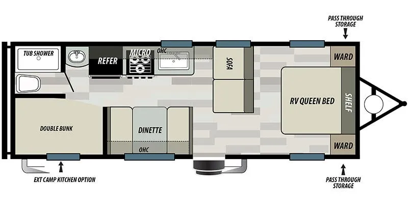 2022 Forest River Wildwood Select 268BH floor plan