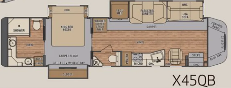 Renegade RV XL X45QB floor plan