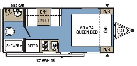 Coachmen Clipper 17FQ floor plan