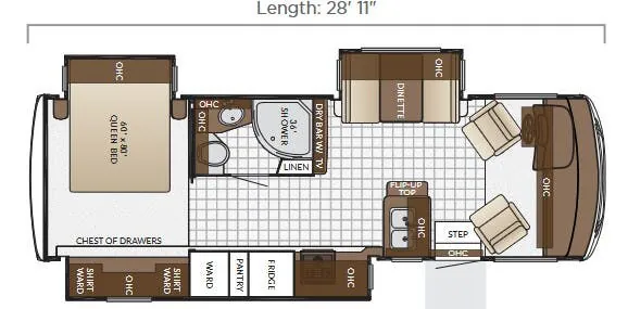 Newmar Bay Star Sport 2812 floor plan