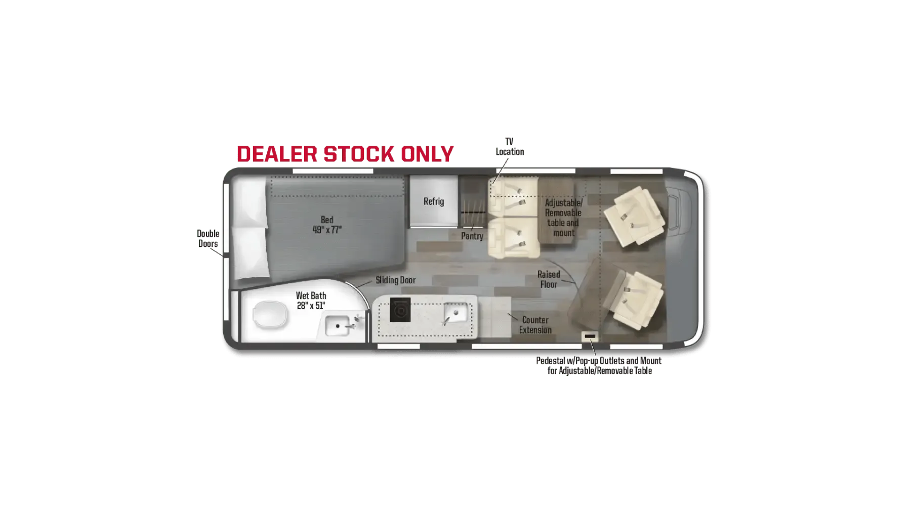 Winnebago Travato 59GL floor plan