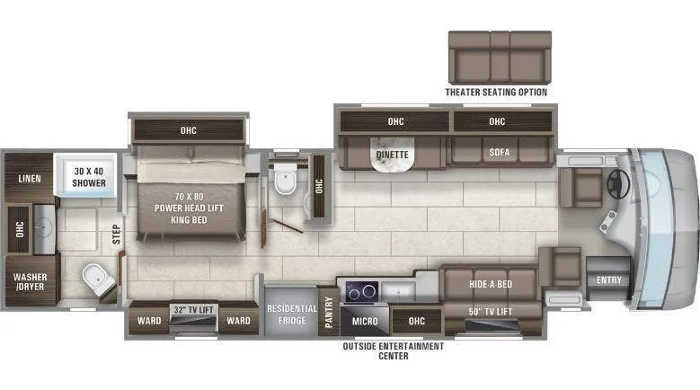 Entegra Coach Reatta 39T2 floor plan