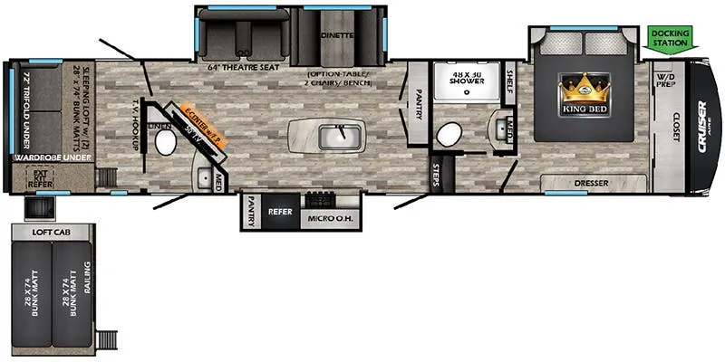 CrossRoads Cruiser Aire CR36BL floor plan