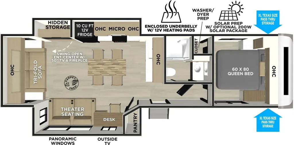 2026 Forest River Salem Hemisphere 275RL floor plan