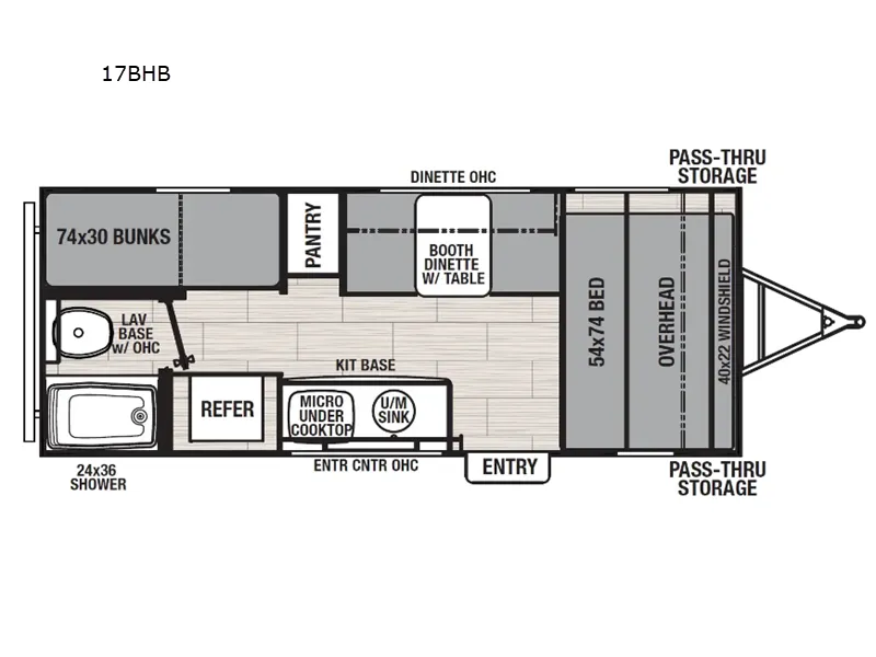 2026 Coachmen Northern Spirit 17BHB floor plan