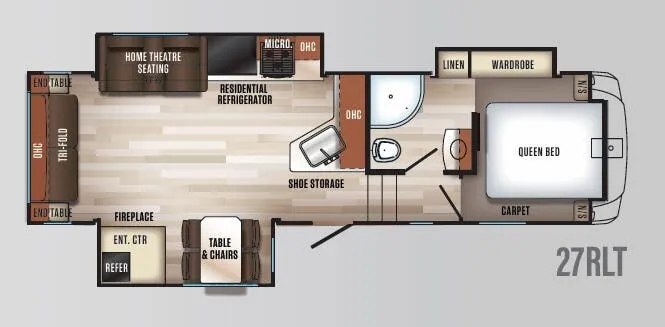 Forest River Sabre 27RLT floor plan