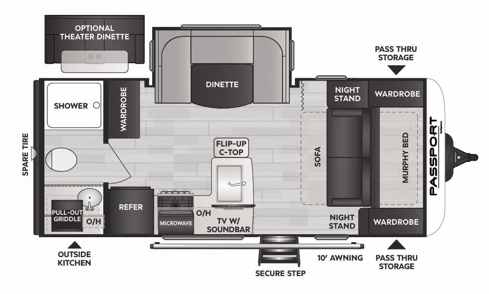Keystone Passport SL Series 189RBWE floor plan