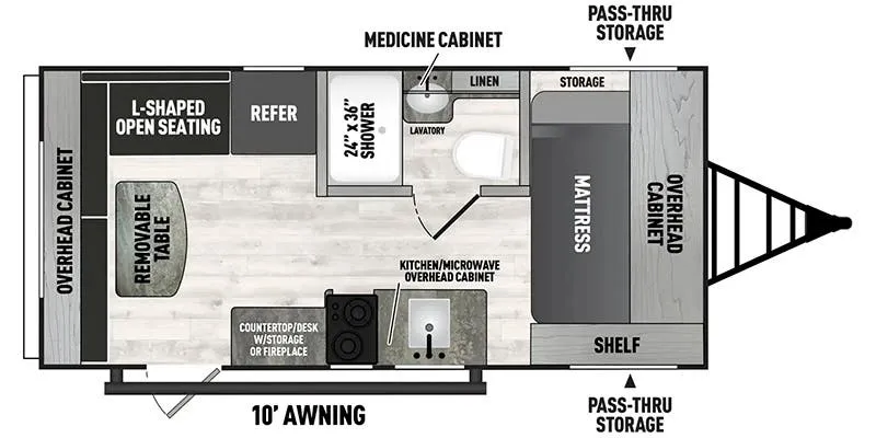 Coachmen Clipper 4k Series 18RL floor plan