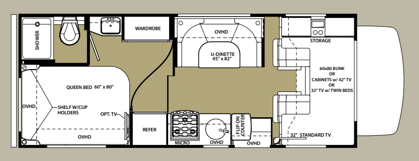 Forest River Sunseeker 2300 floor plan
