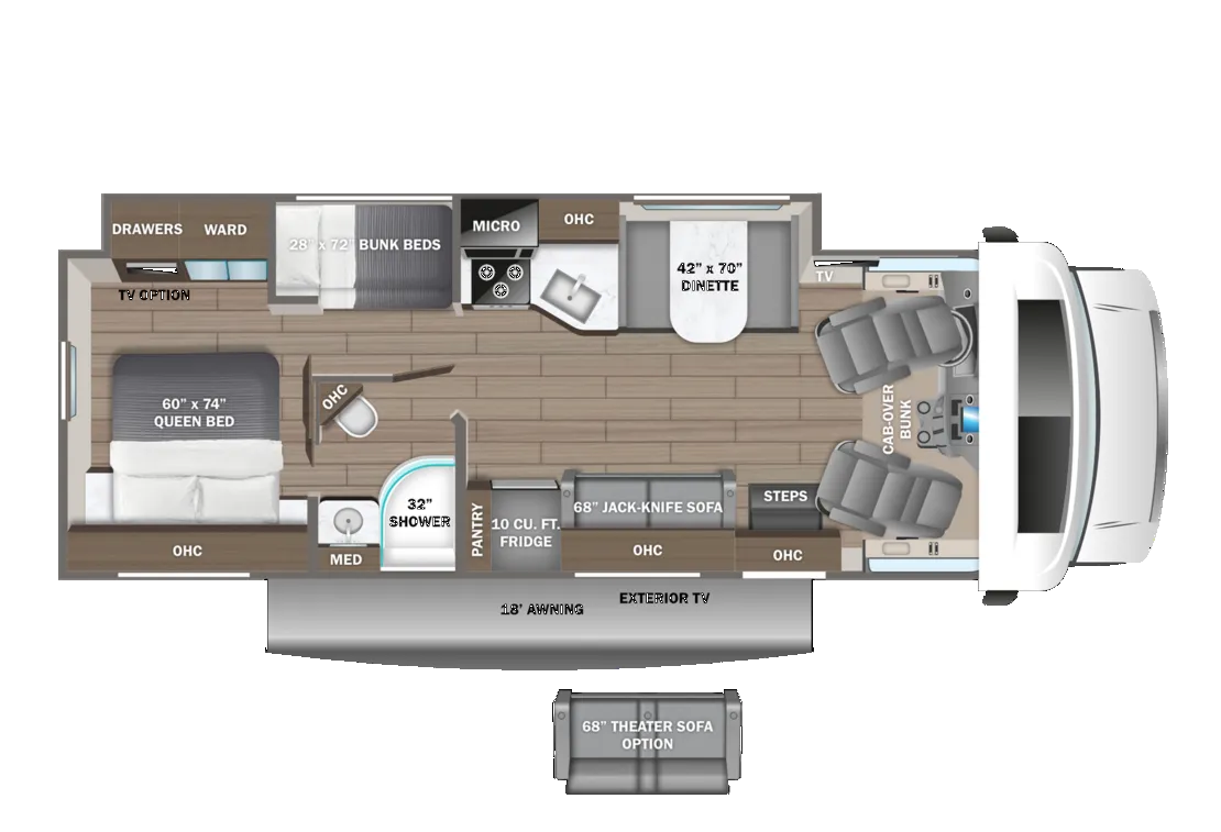2026 Entegra Coach Odyssey 31F - Floor plan