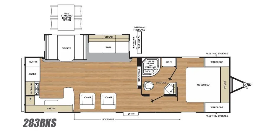 2017 Coachmen Catalina Legacy Edition 283RKS - Floor plan