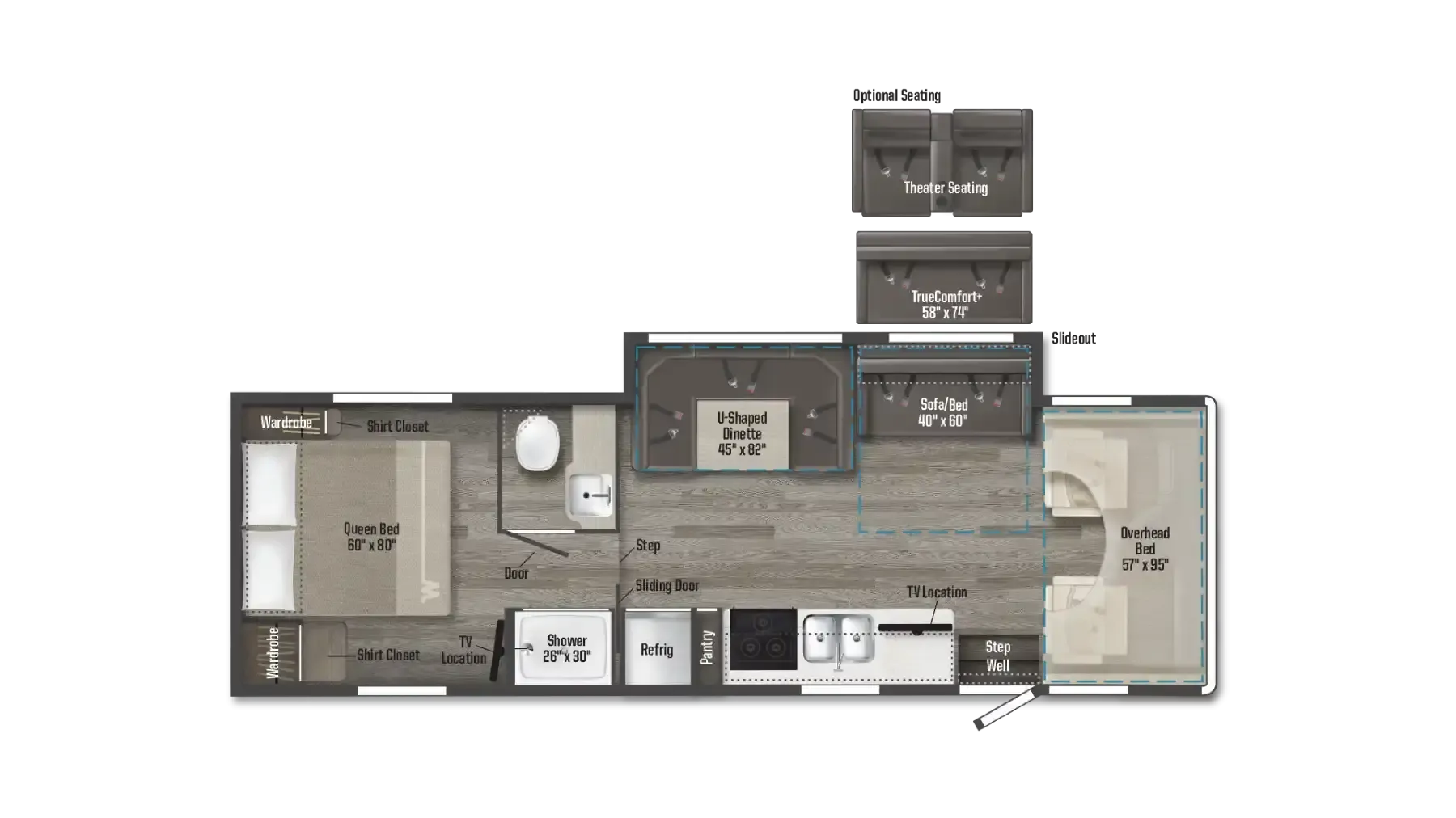 Winnebago Minnie Winnie 31K floor plan