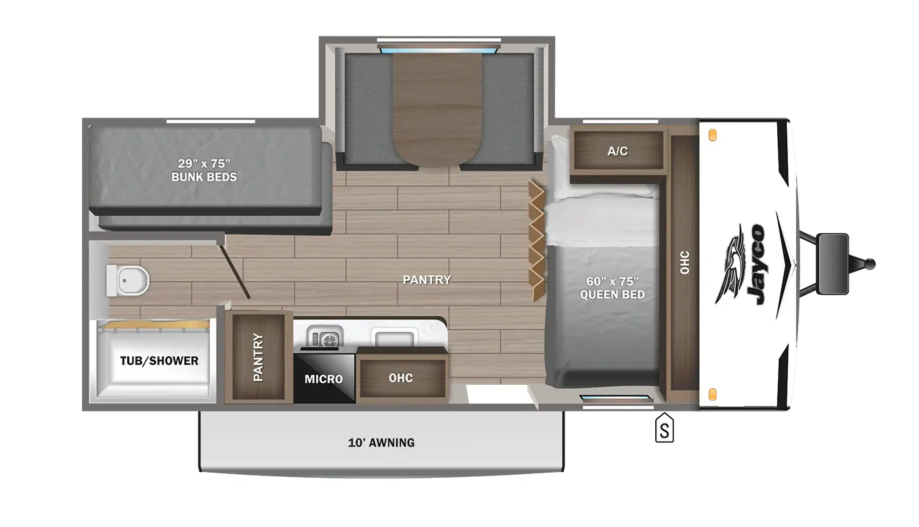 2022 Jayco Jay Flight Baja 184BS - Floor plan